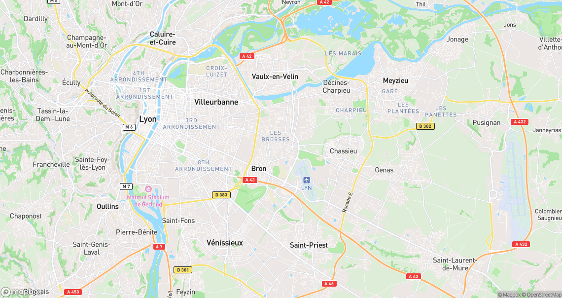 Localisation de la voiture à Bron