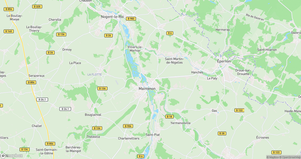 Localisation de la voiture à Maintenon