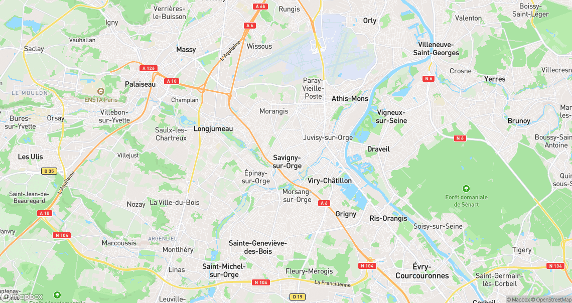 Localisation de la voiture à Savigny-sur-Orge