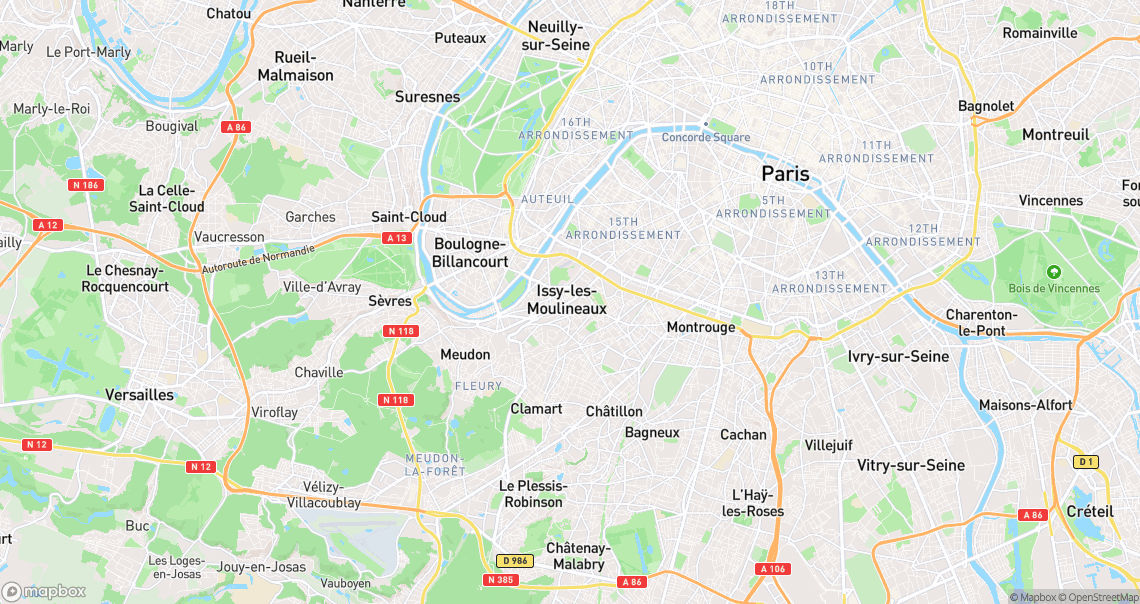 Localisation de la voiture à Issy-les-Moulineaux