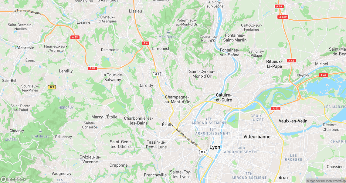 Localisation de la voiture à Champagne-au-Mont-d'Or