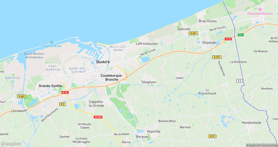 Localisation de la voiture à Téteghem-Coudekerque-Village