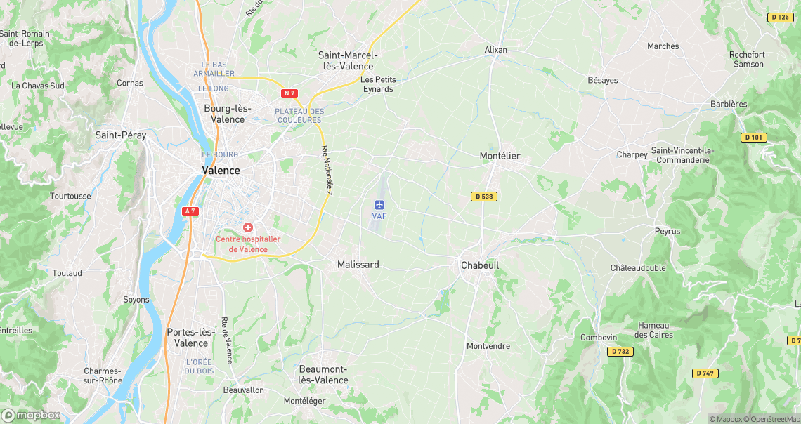 Localisation de la voiture à Chabeuil