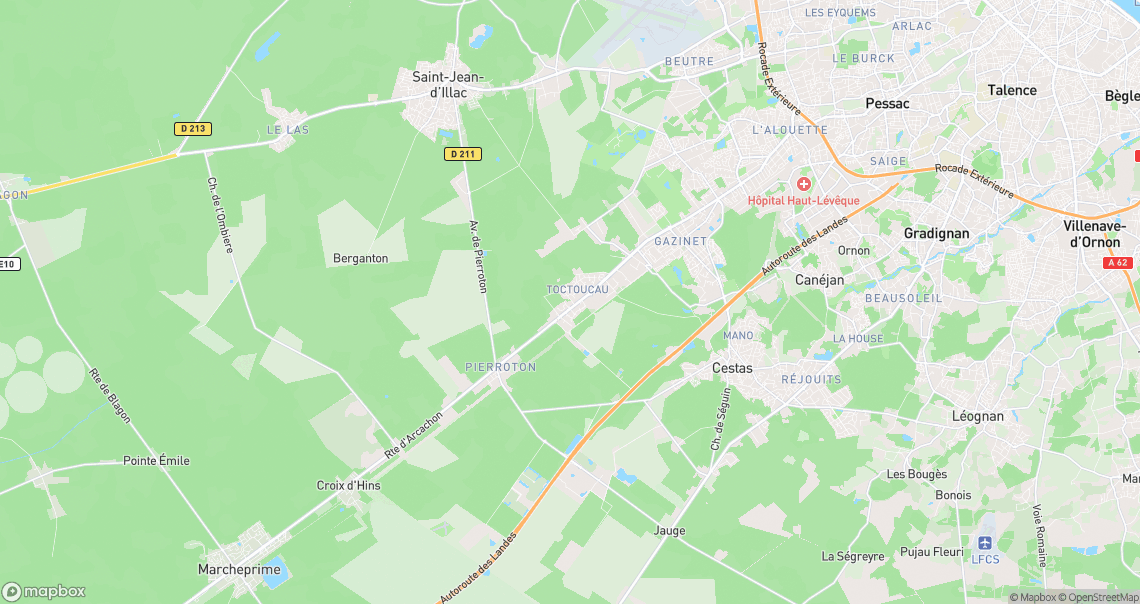 Localisation de la voiture à Pessac