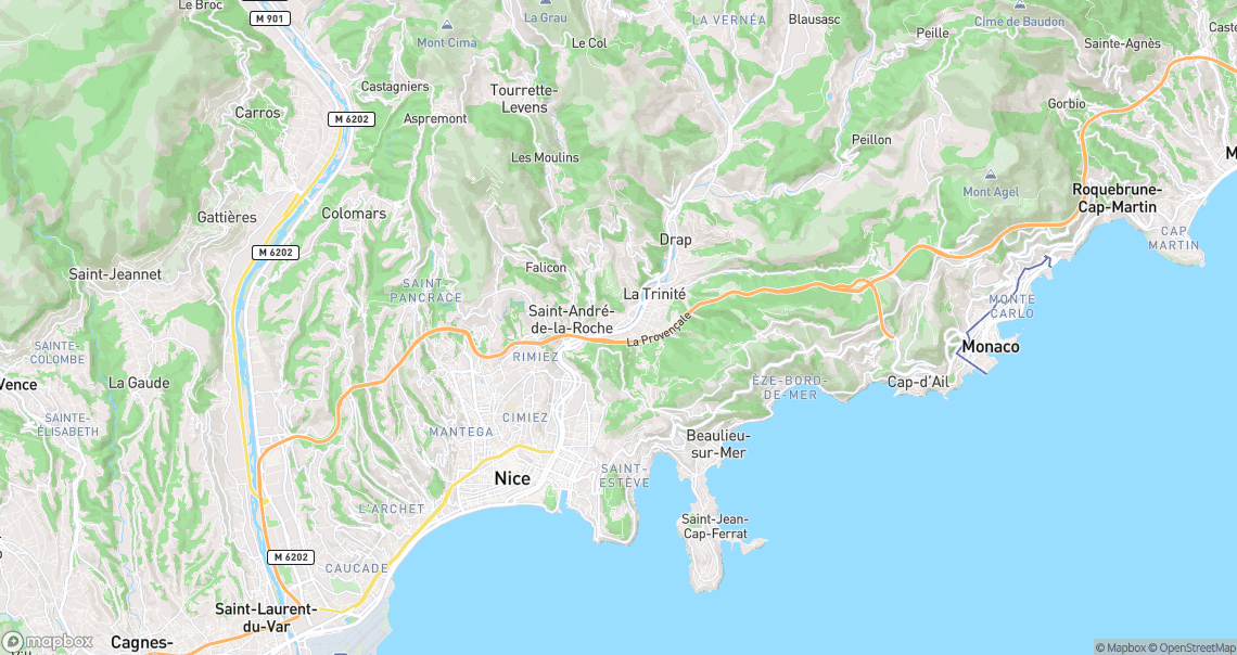 Localisation de la voiture à Nice