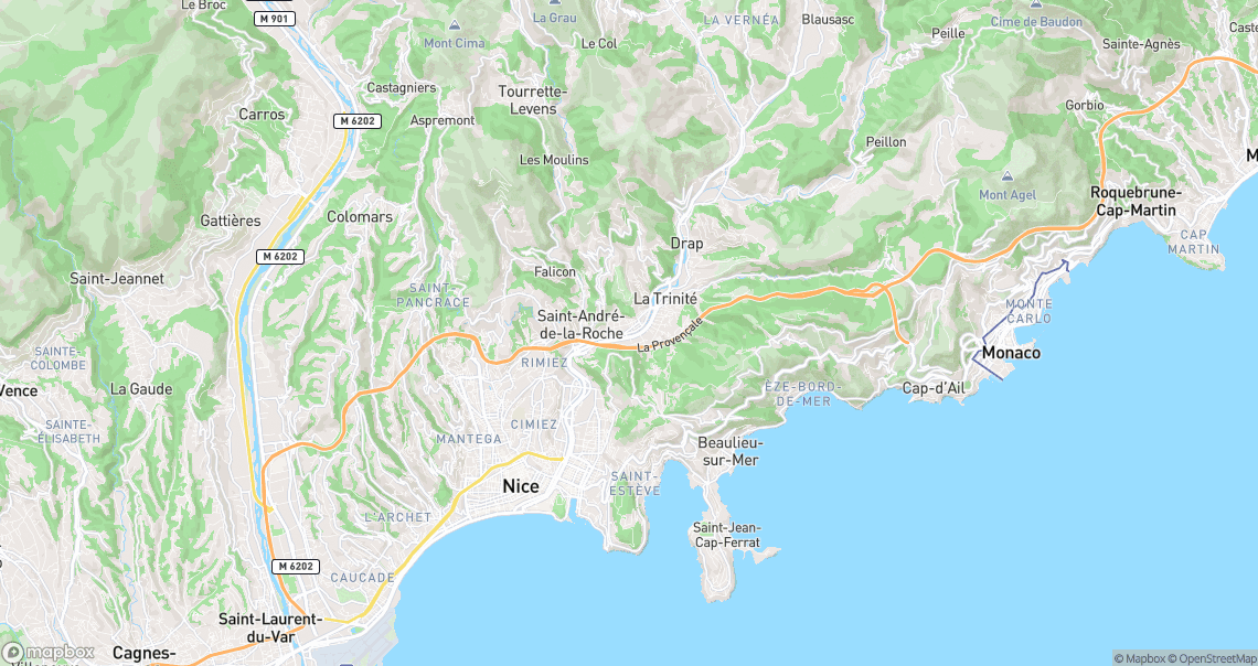 Localisation de la voiture à Nice