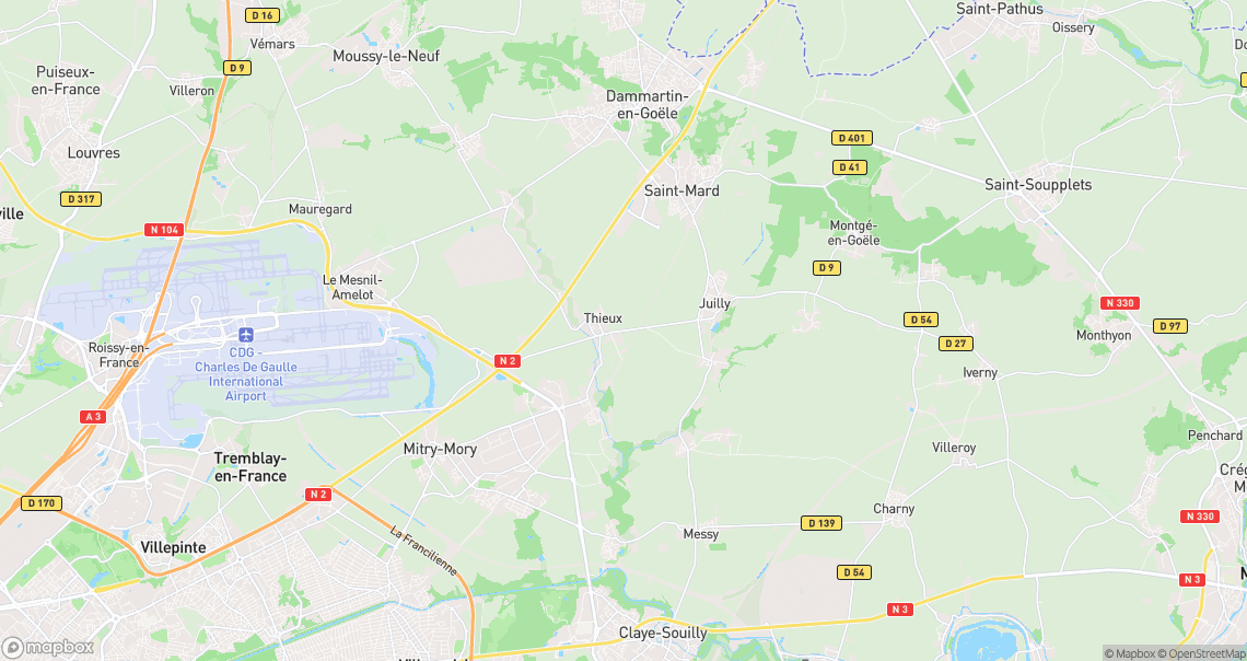 Localisation de la voiture à Thieux