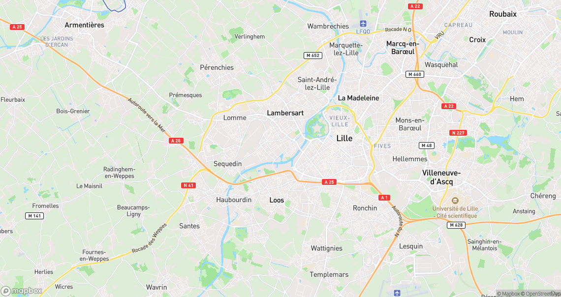 Localisation de la voiture à Lille
