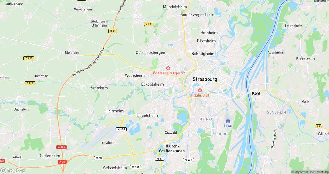 Localisation de la voiture à Strasbourg