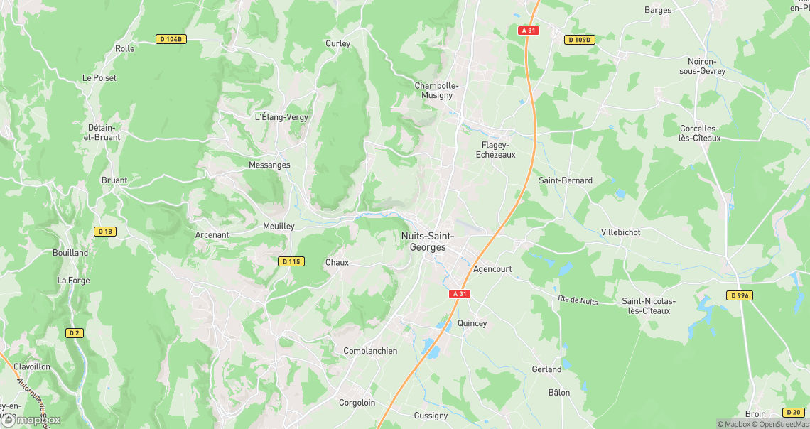 Localisation de la voiture à Nuits-Saint-Georges