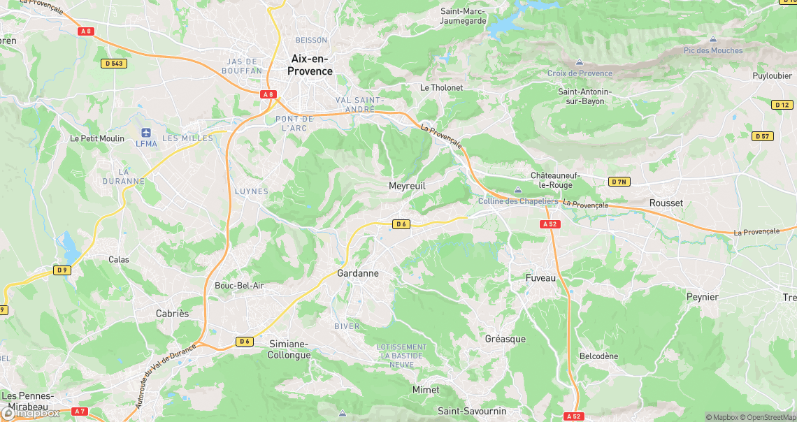 Localisation de la voiture à Meyreuil