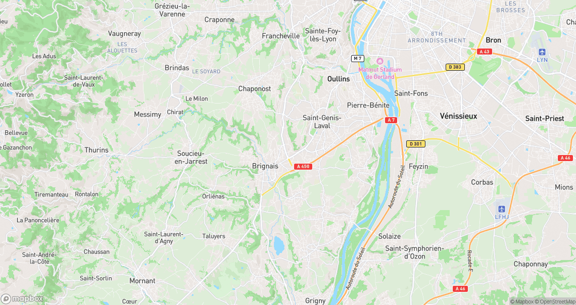 Localisation de la voiture à Brignais