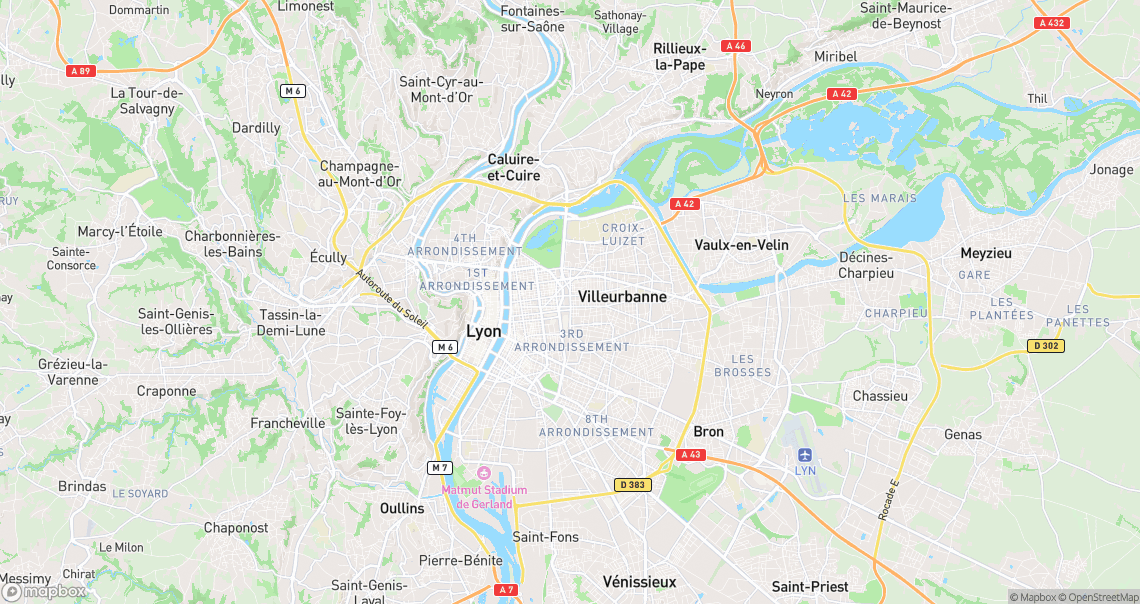 Localisation de la voiture à Lyon