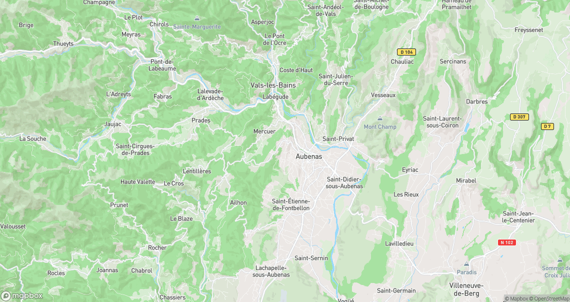 Localisation de la voiture à Aubenas