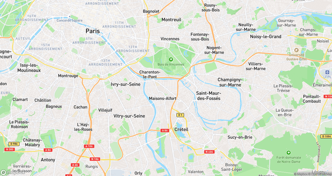 Localisation de la voiture à Maisons-Alfort