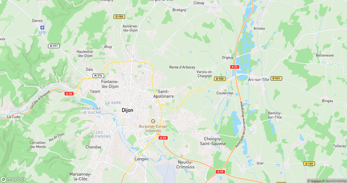 Localisation de la voiture à Saint-Apollinaire