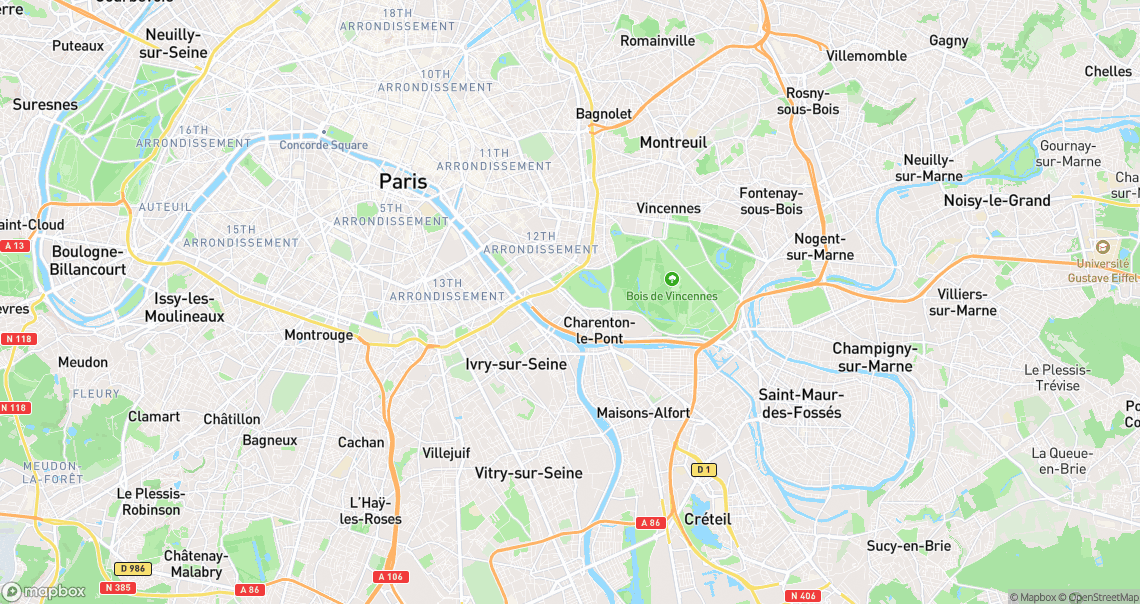 Localisation de la voiture à Charenton-le-Pont