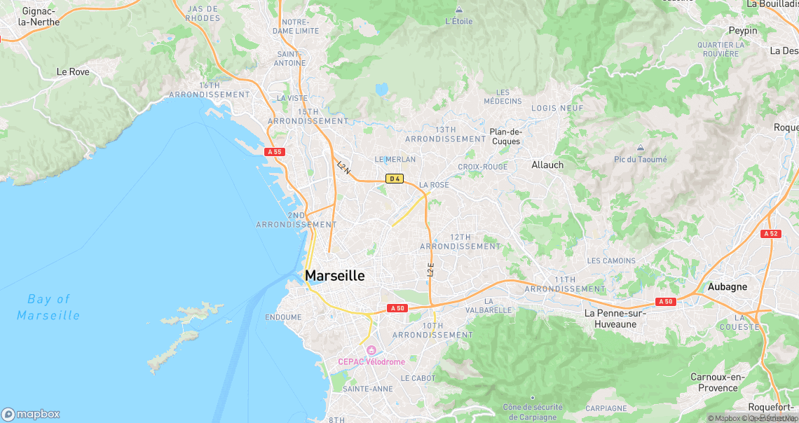 Localisation de la voiture à Marseille
