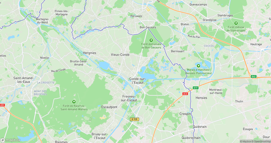 Localisation de la voiture à Condé-sur-l'Escaut