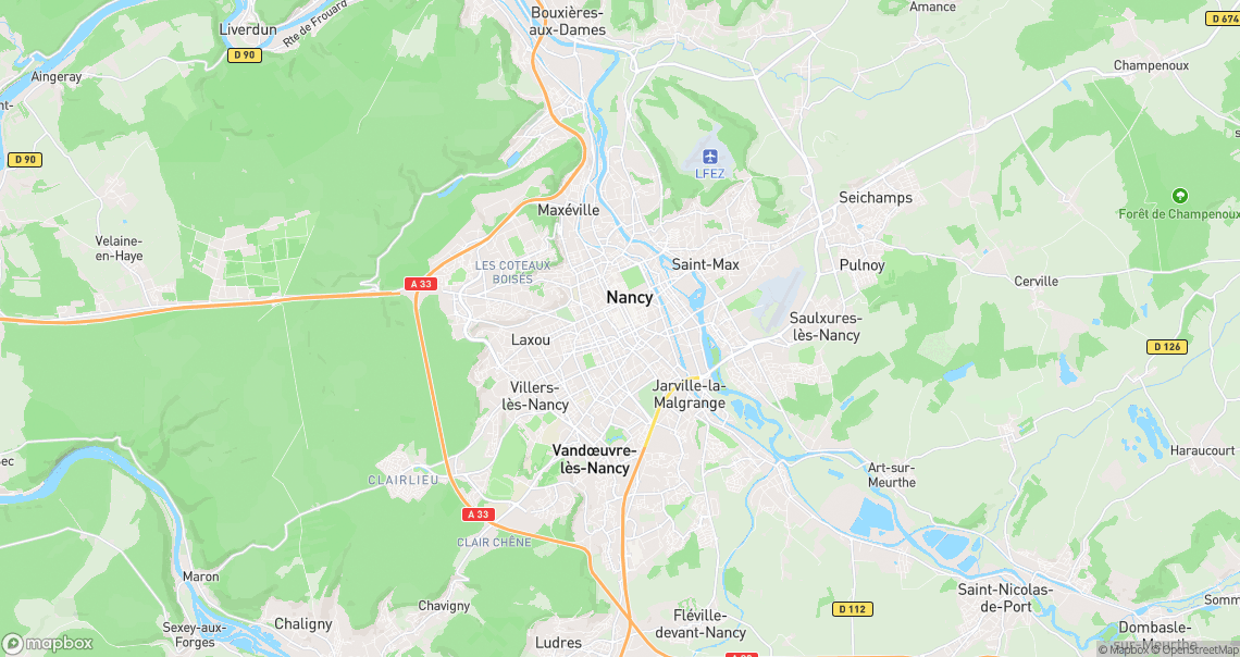 Localisation de la voiture à Nancy