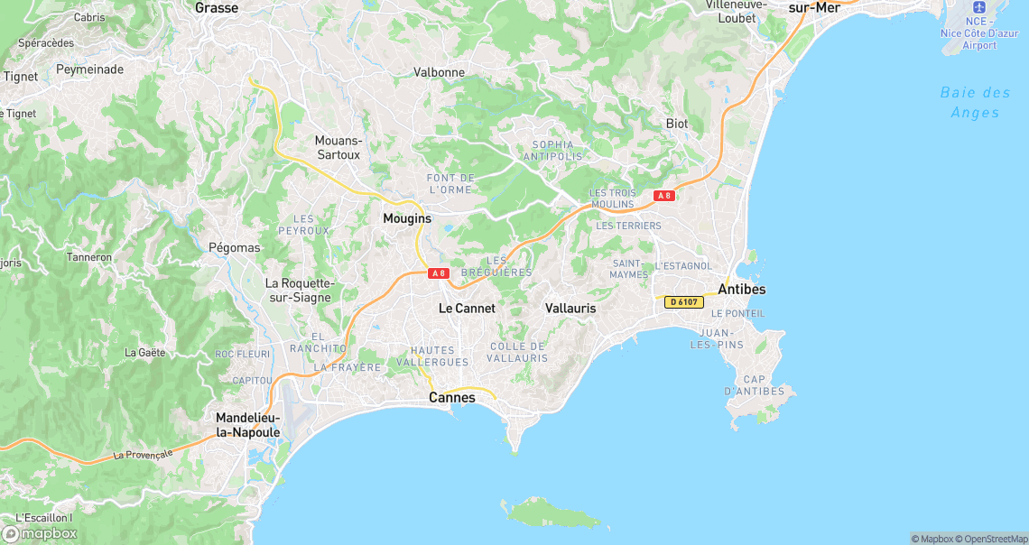 Localisation de la voiture à Mougins