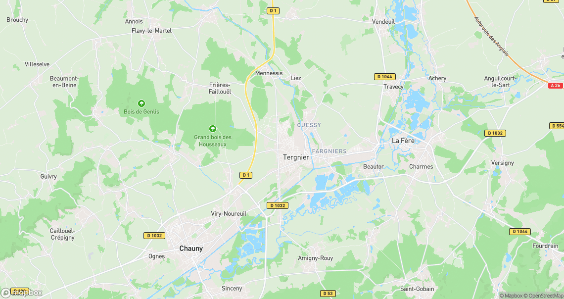 Localisation de la voiture à Tergnier