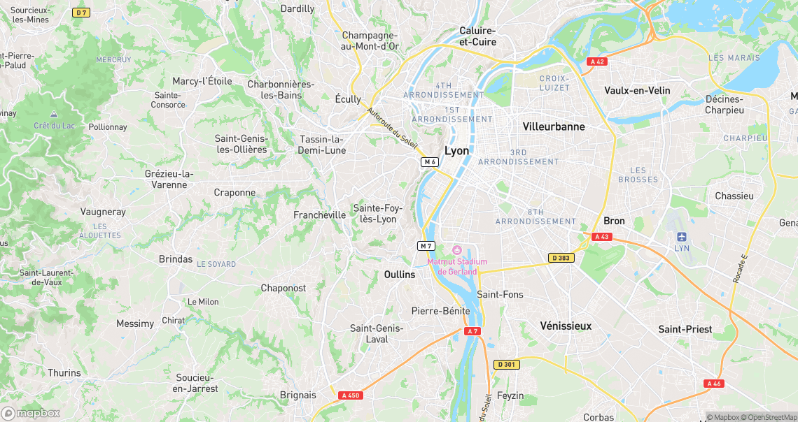 Localisation de la voiture à Sainte-Foy-lès-Lyon