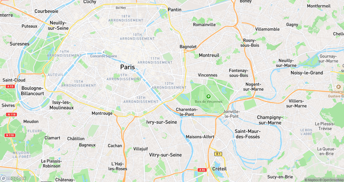 Localisation de la voiture à Paris