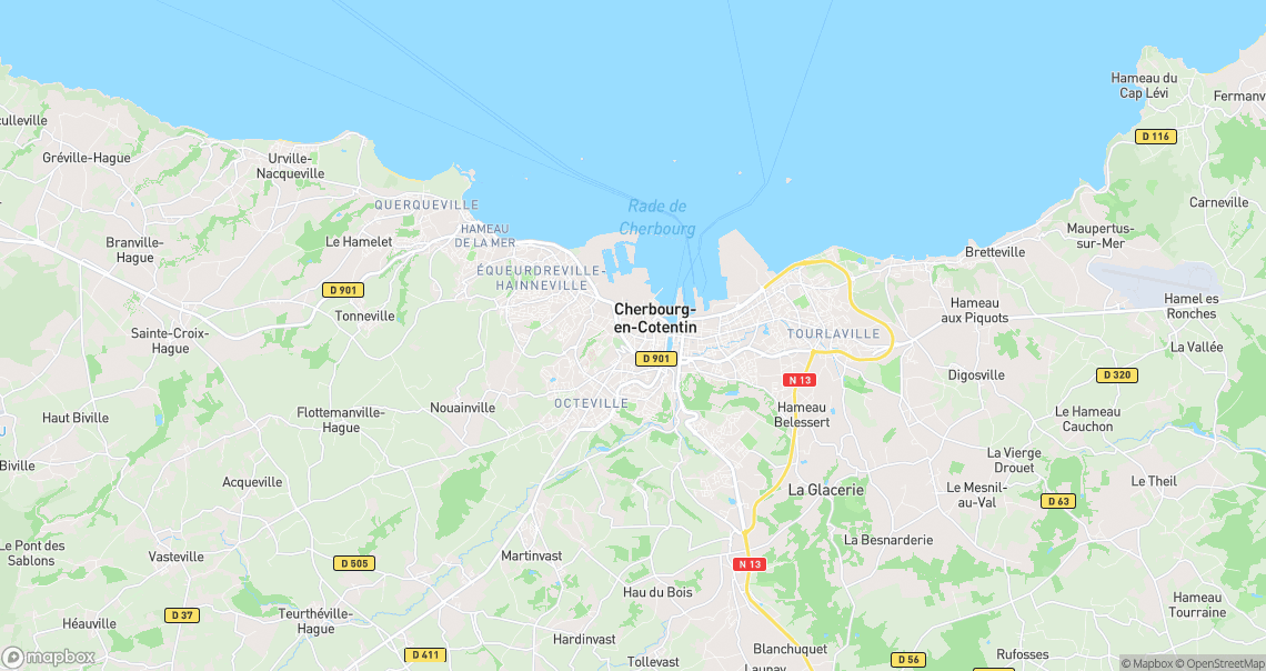 Localisation de la voiture à Cherbourg-en-Cotentin