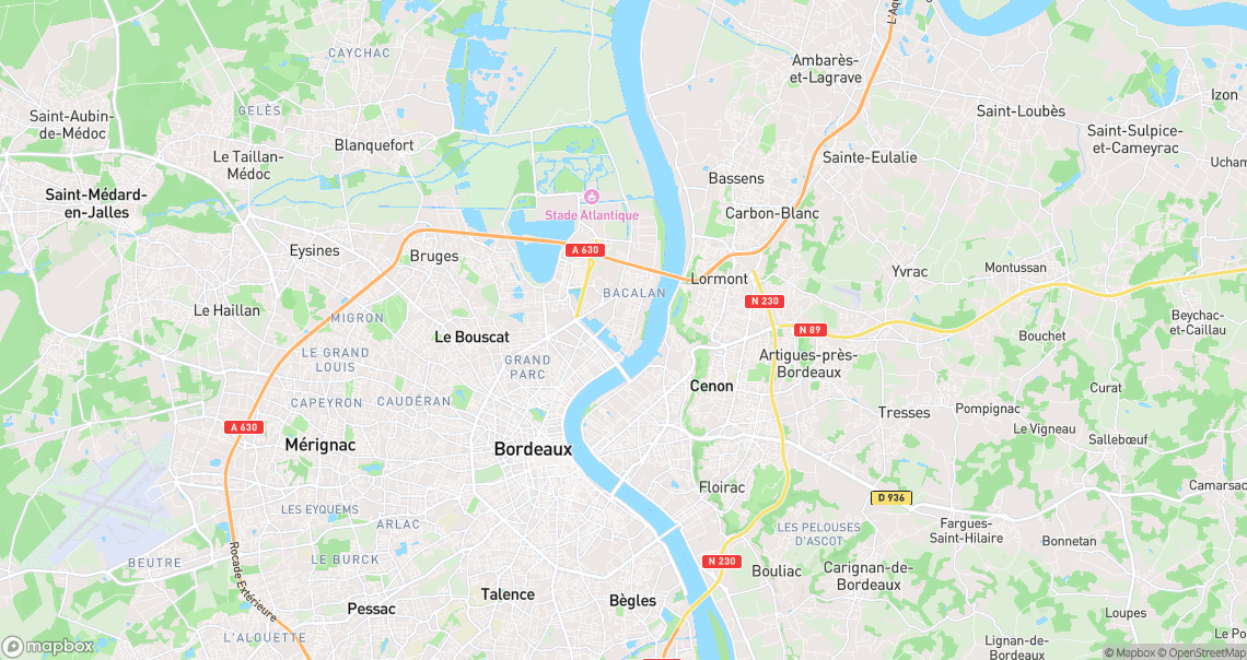 Localisation de la voiture à Bordeaux