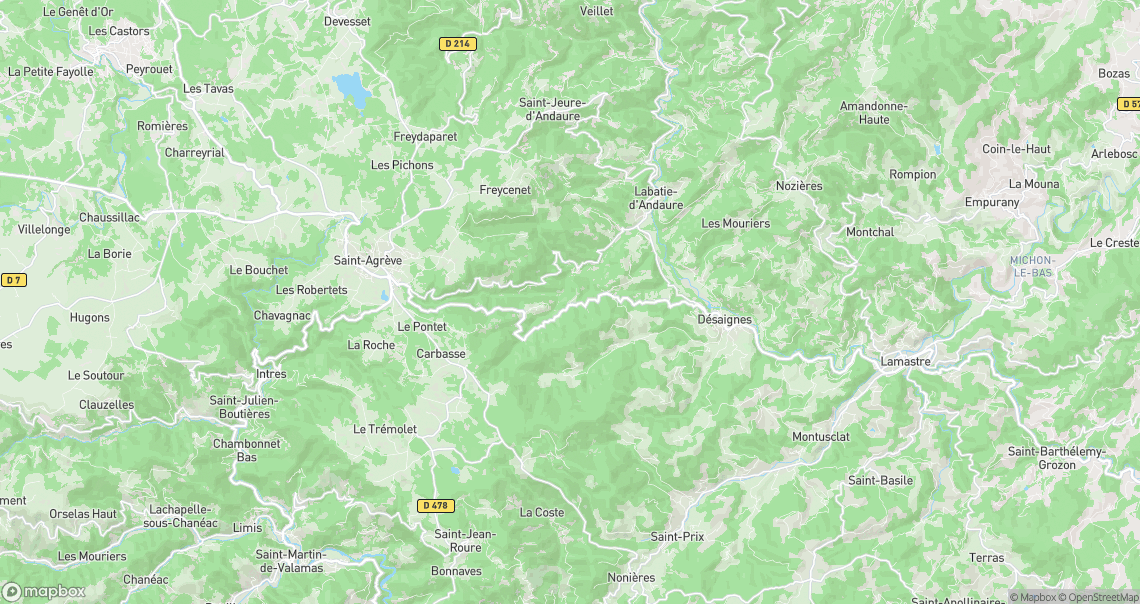 Localisation de la voiture à Désaignes