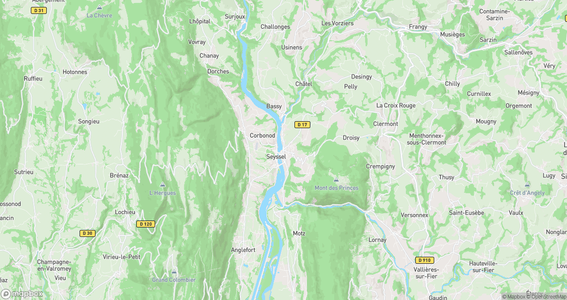 Localisation de la voiture à Seyssel