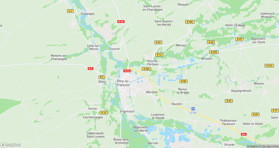 Localisation de la voiture à Vitry-le-François