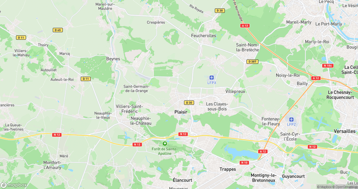 Localisation de la voiture à Plaisir