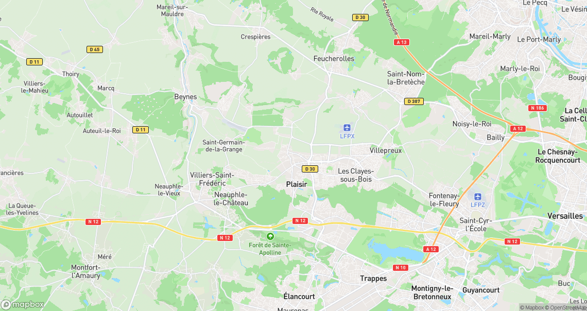 Localisation de la voiture à Plaisir