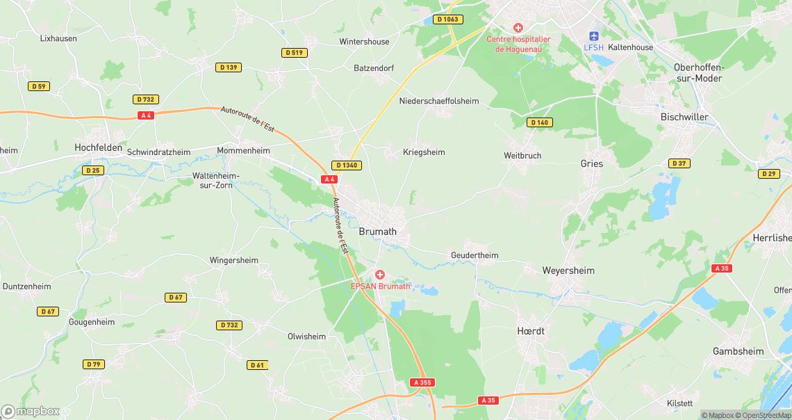 Localisation de la voiture à Brumath