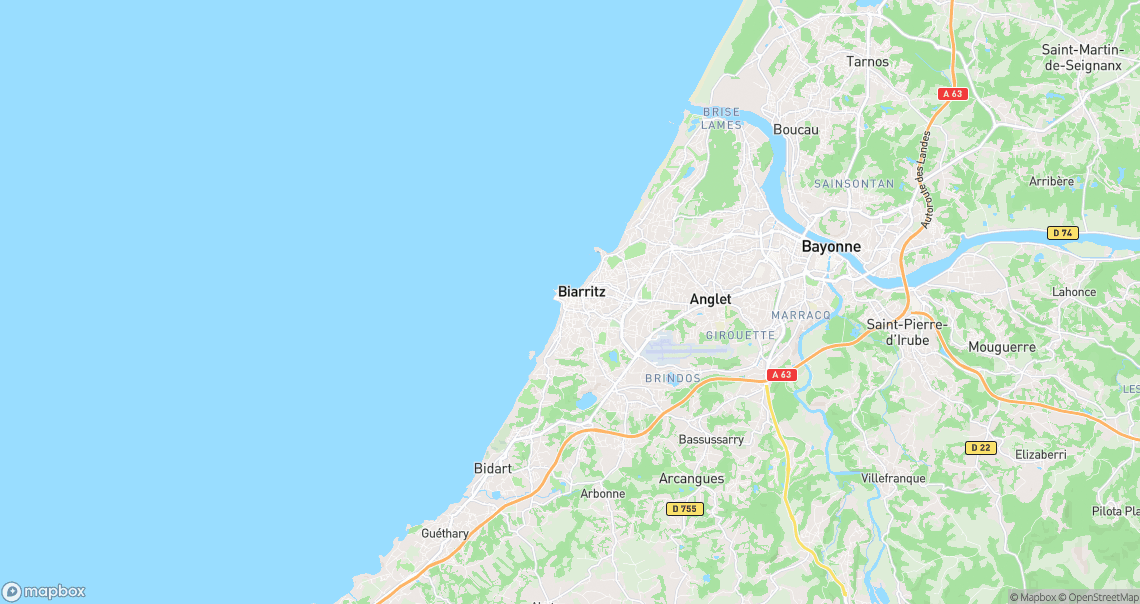 Localisation de la voiture à Biarritz