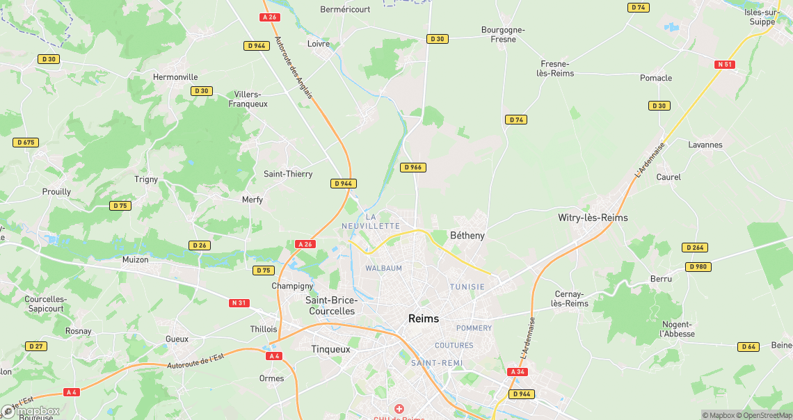 Localisation de la voiture à Reims