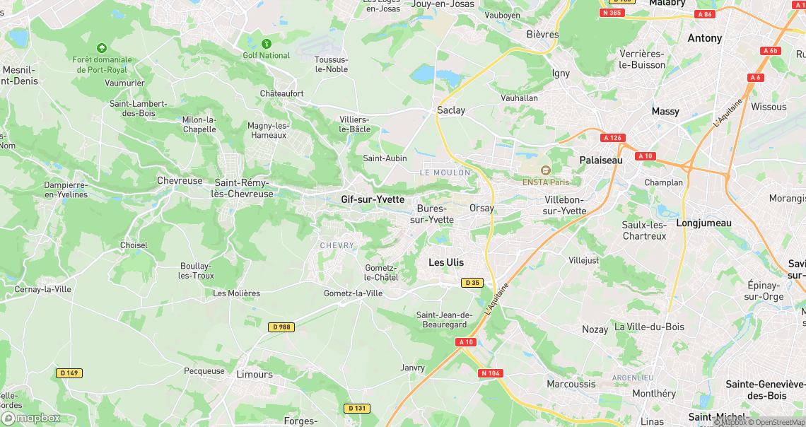 Localisation de la voiture à Bures-sur-Yvette