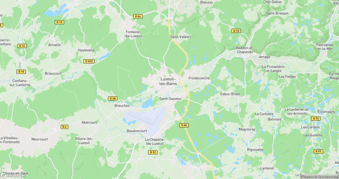 Localisation de la voiture à Luxeuil-les-Bains
