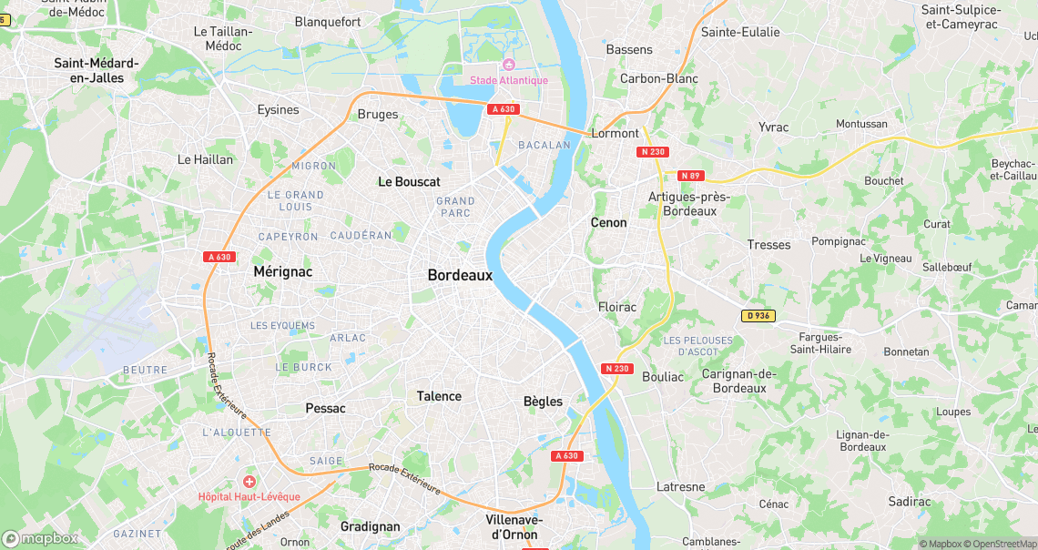 Localisation de la voiture à Bordeaux