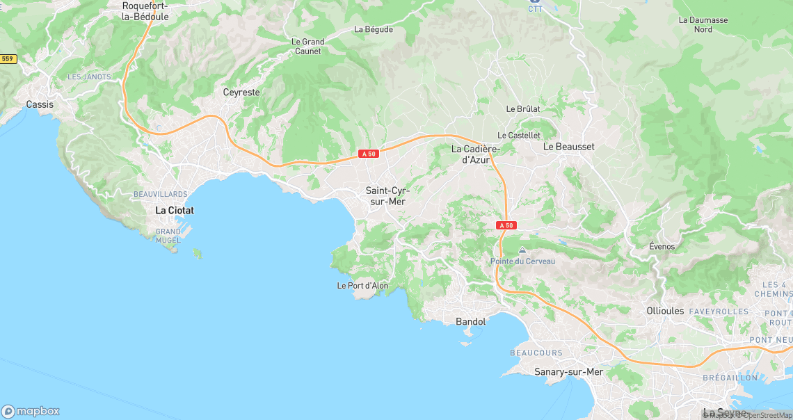 Localisation de la voiture à Saint-Cyr-sur-Mer