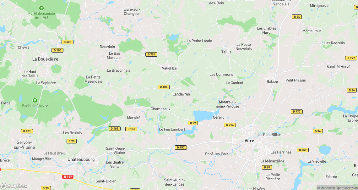 Localisation de la voiture à Landavran