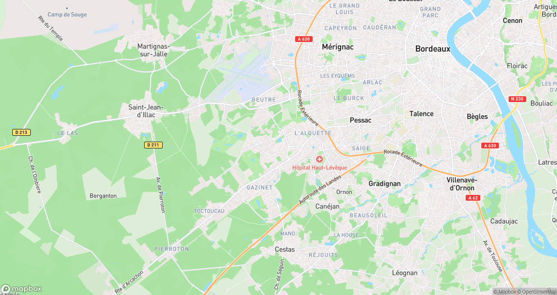 Localisation de la voiture à Pessac