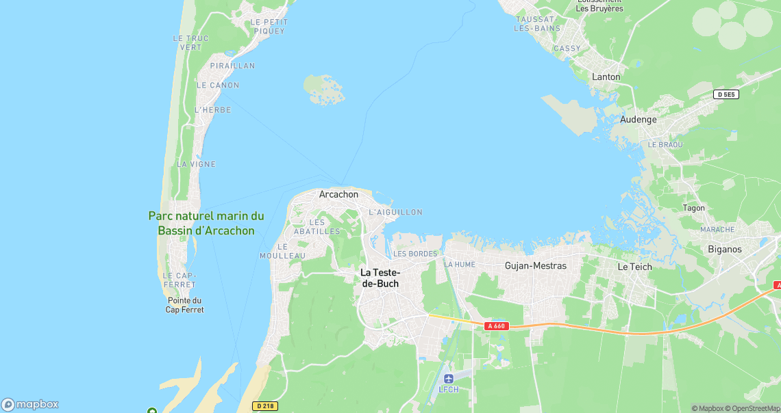 Localisation de la voiture à Arcachon