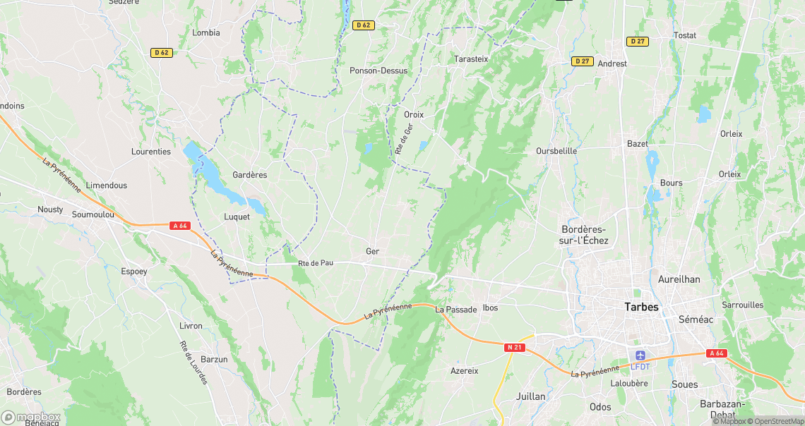 Localisation de la voiture à Ger