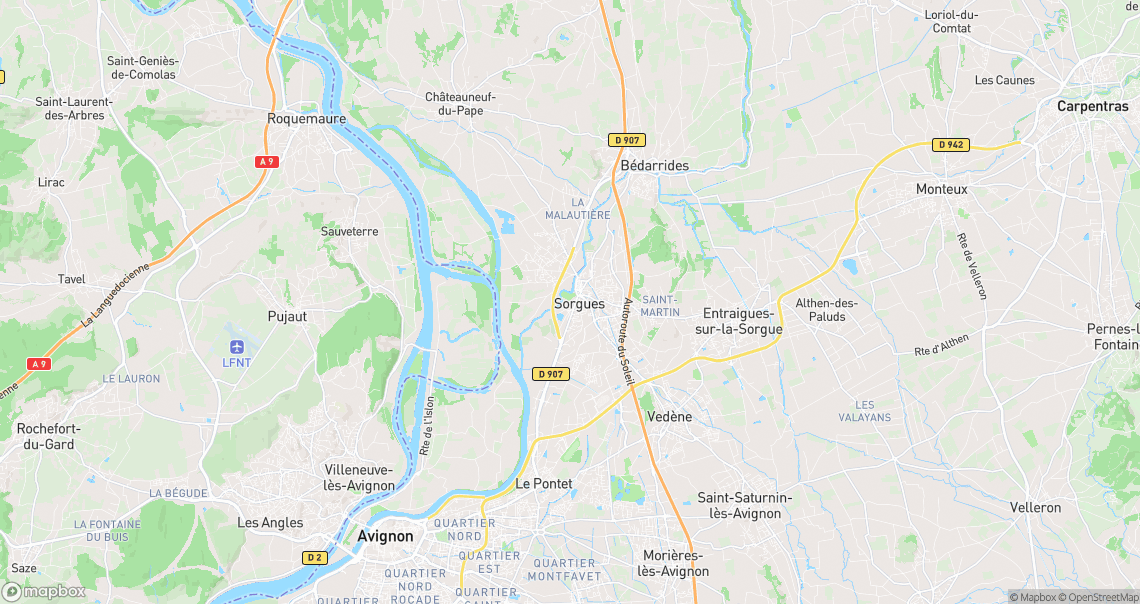 Localisation de la voiture à Sorgues