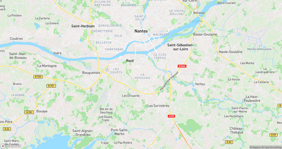Localisation de la voiture à Rezé