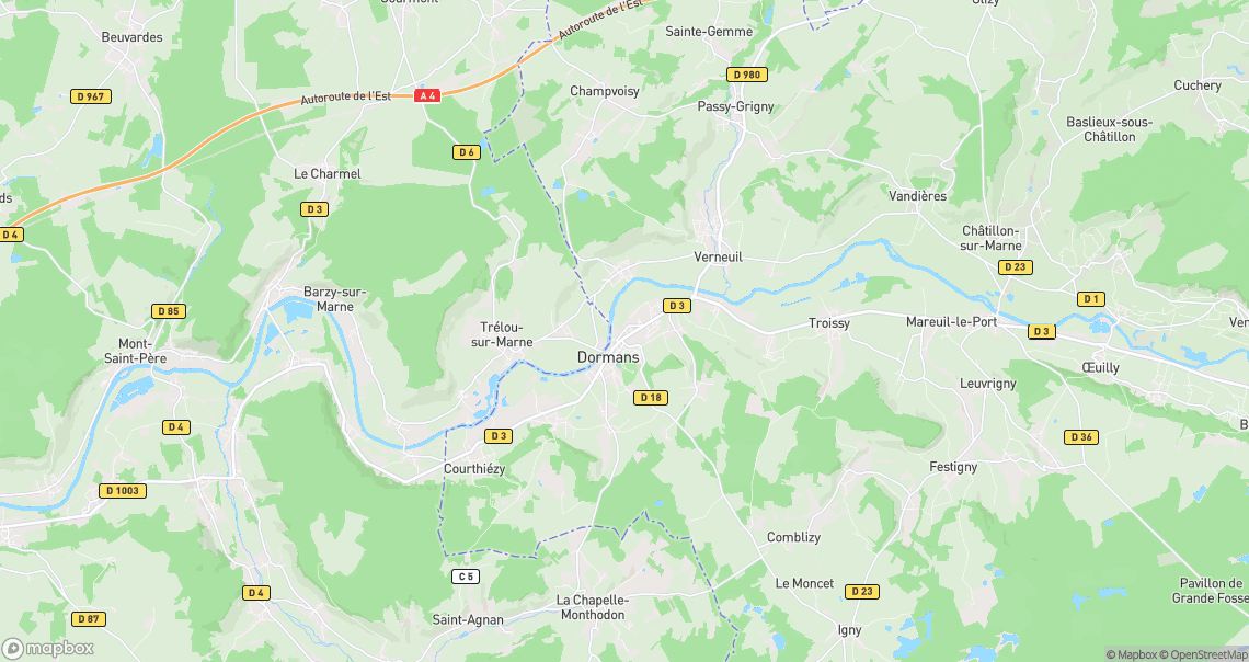 Localisation de la voiture à Dormans
