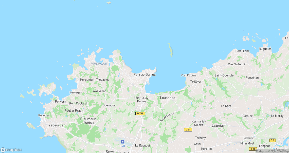 Localisation de la voiture à Perros-Guirec
